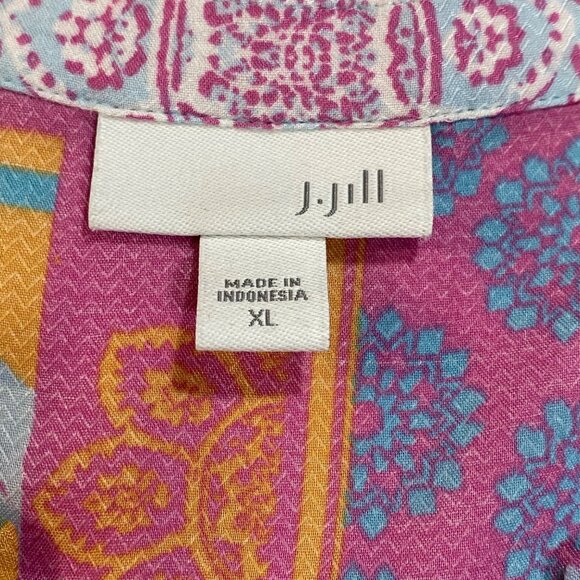 J Jill Womens XL Sleeveless Patchwork Print Rayon Tunic - Picture 7 of 7